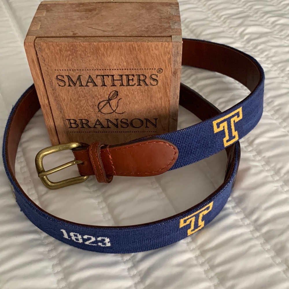 Smathers & Branson needlepoint belt